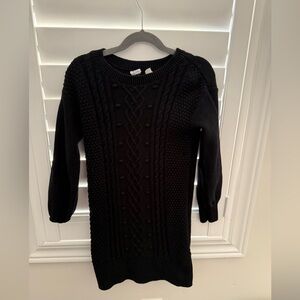GAP Black Ribbed Knit Top